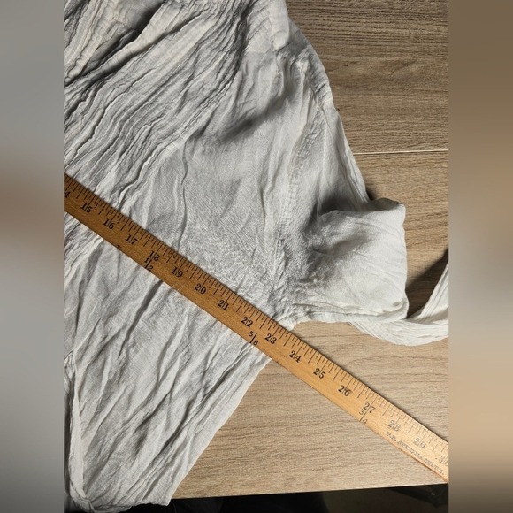 Free People Women's Waverley Tunic Blouse Size XS White Gauze Button Front Boho - Picture 9 of 11